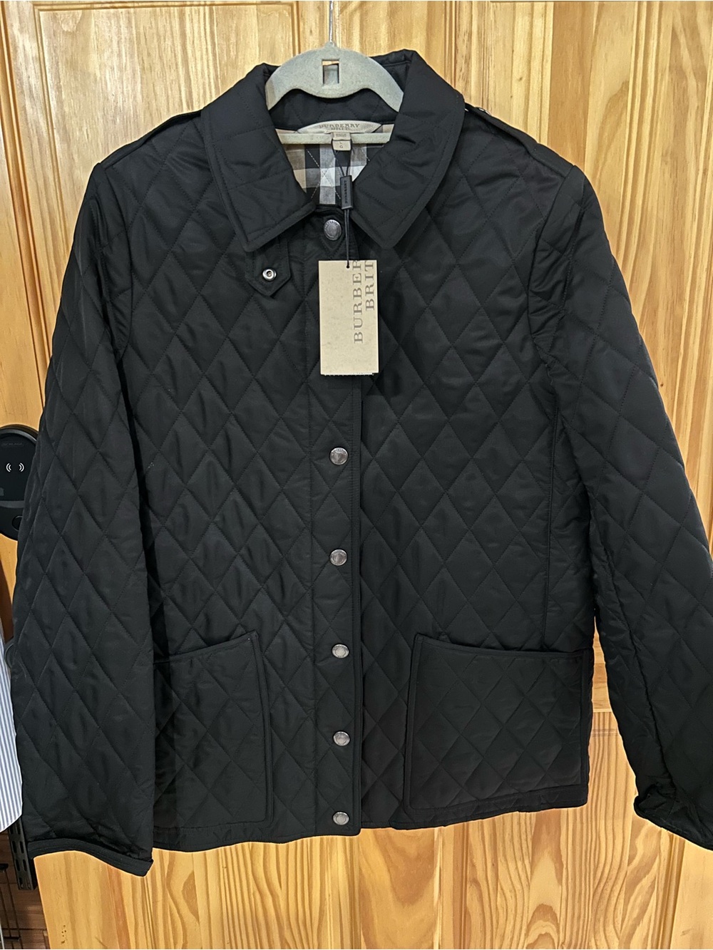 Authentic Burberry Brit "Fairstead" Quilted Jacket - Black (Size L)